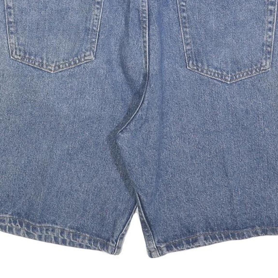 WRANGLER Mens Denim Blue Shorts L W36 Classic Cotton Blend Casual Style