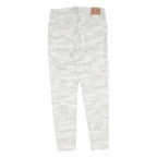 LEVI'S Womens Cotton White & Cream Camouflage Slim Skinny Trousers W26 L25