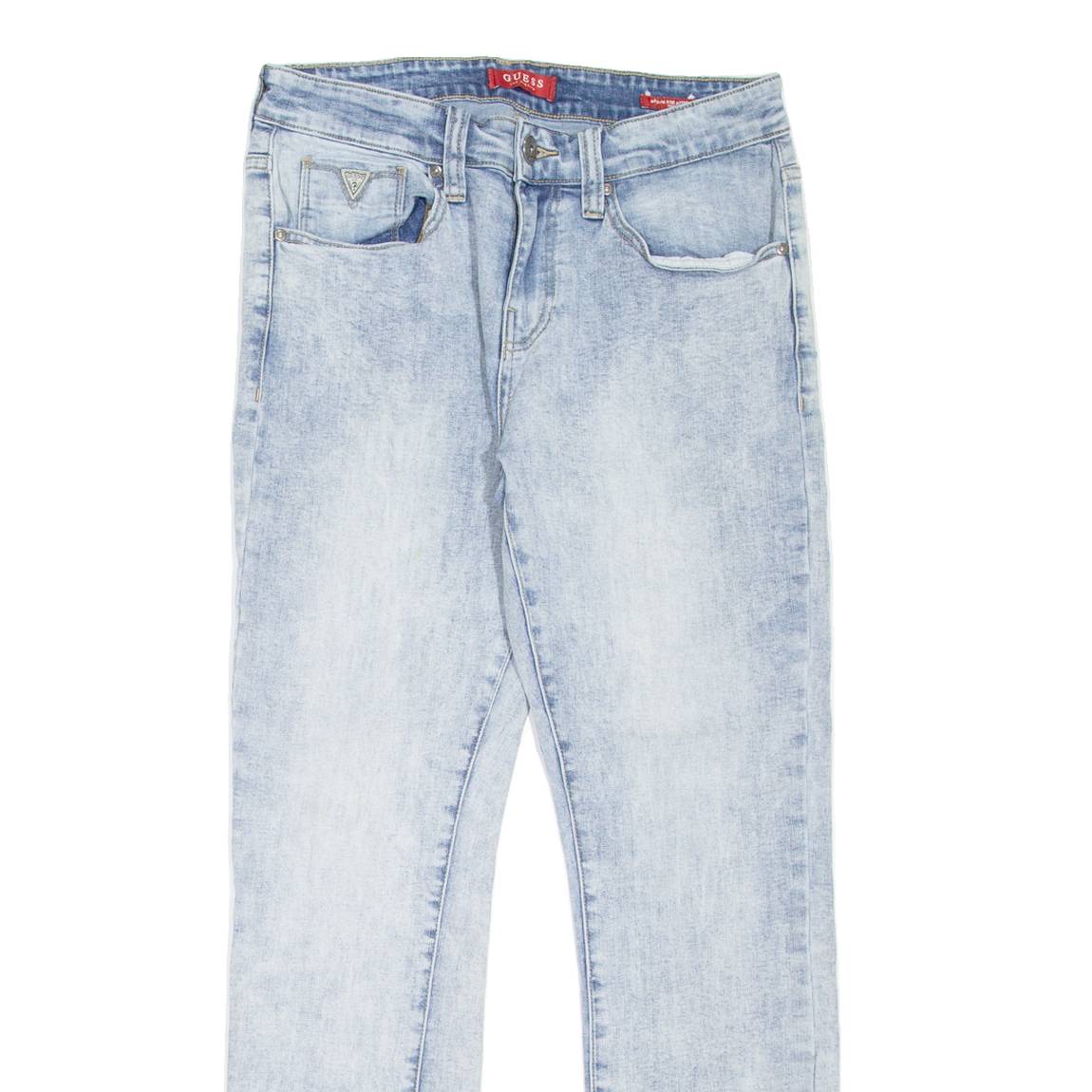 GUESS Halsted Fit Womens Jeans Blue Slim Tapered Stone Wash W31 L29