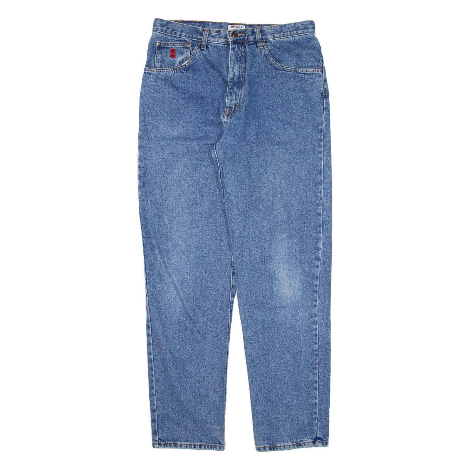MAVERICK Mens Jeans Blue Regular Tapered W32 L31