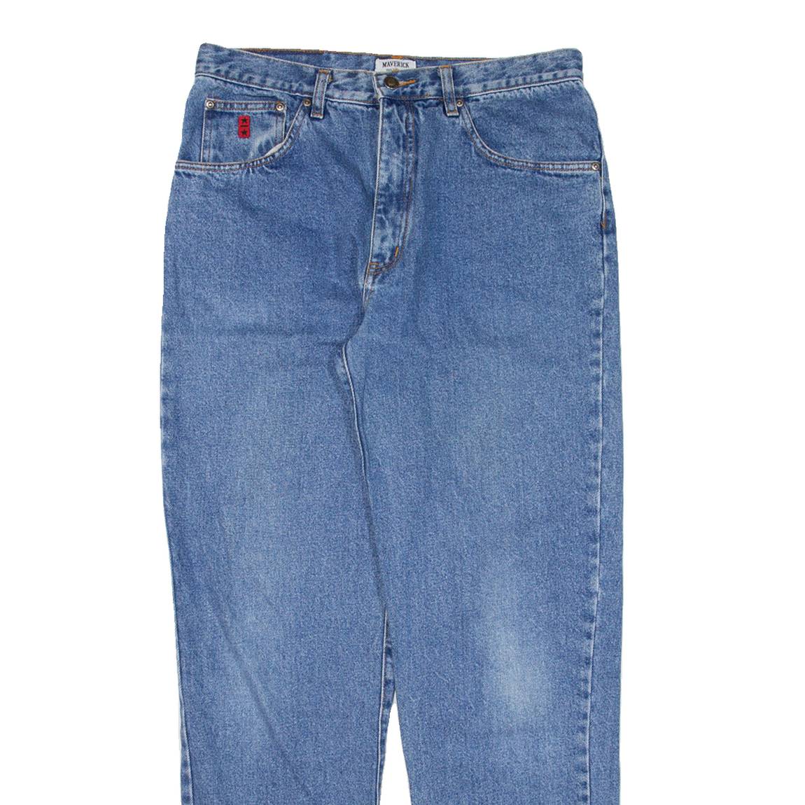 MAVERICK Mens Jeans Blue Regular Tapered W32 L31