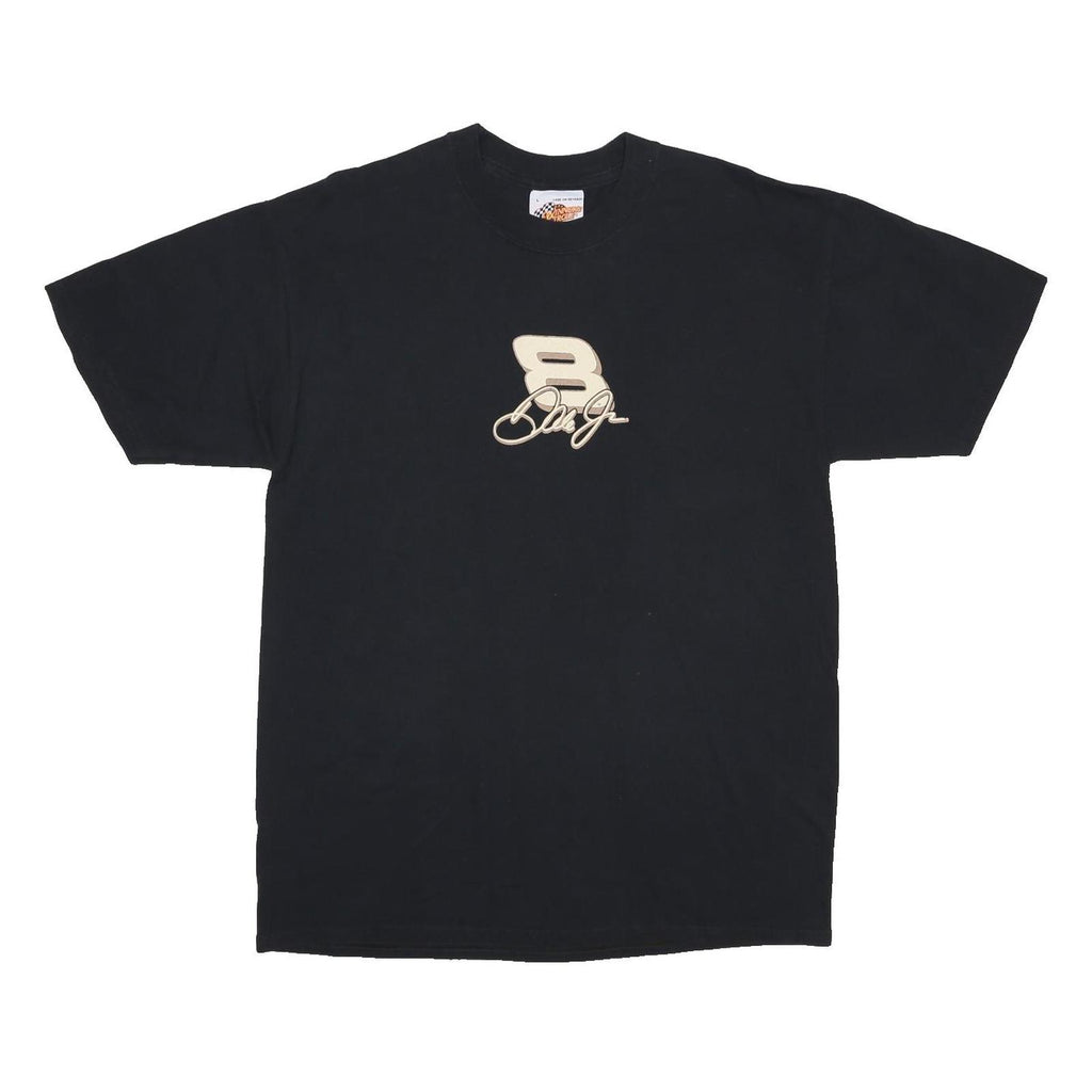 WINNER'S CIRCLE Mens Black Dale Jr Racing T-Shirt L Short Sleeve Crew Neck Race