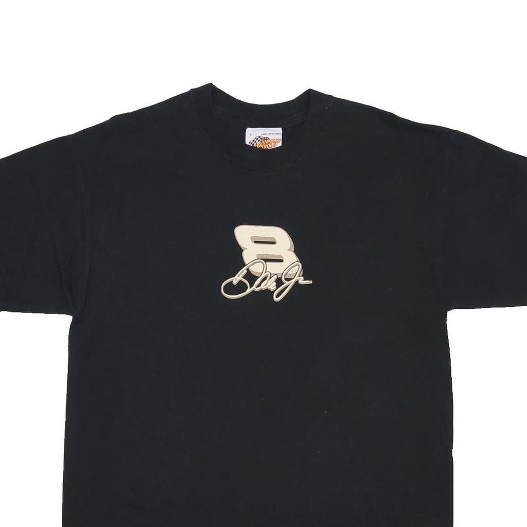 WINNER'S CIRCLE Mens Black Dale Jr Racing T-Shirt L Short Sleeve Crew Neck Race