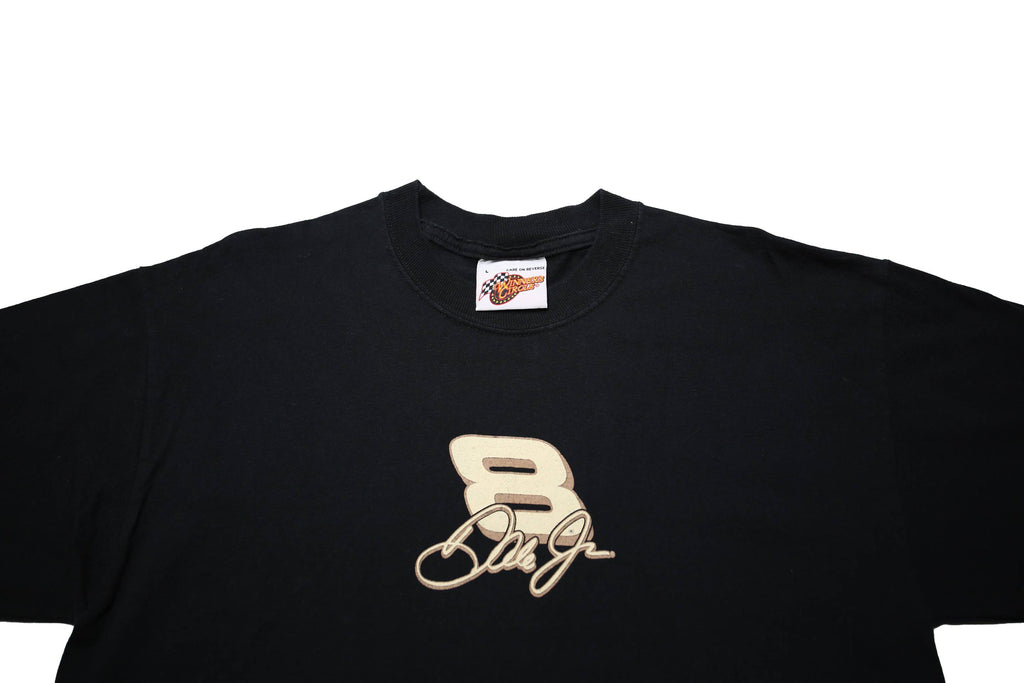 WINNER'S CIRCLE Mens Black Dale Jr Racing T-Shirt L Short Sleeve Crew Neck Race