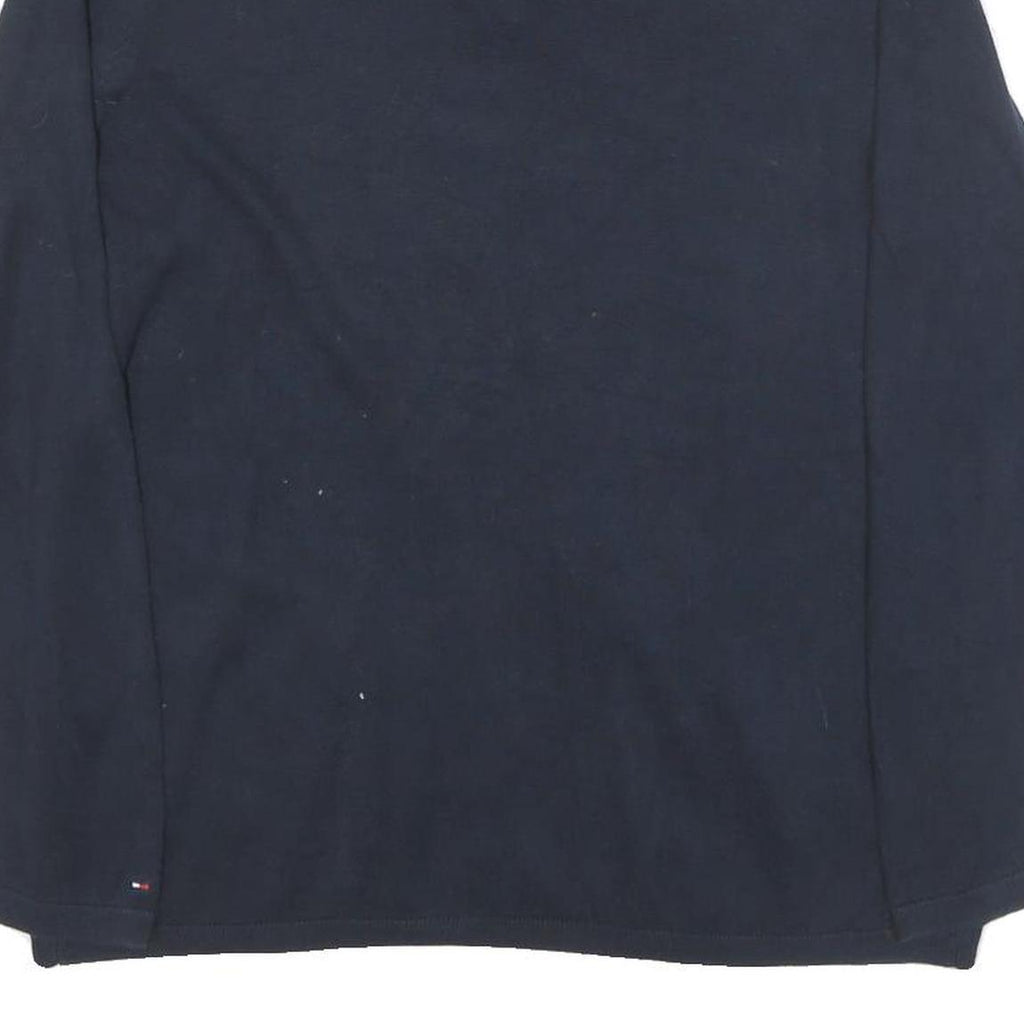 TOMMY HILFIGER Womens Blue & Red Patterned Jumper V-Neck Basic Knit XL Cotton