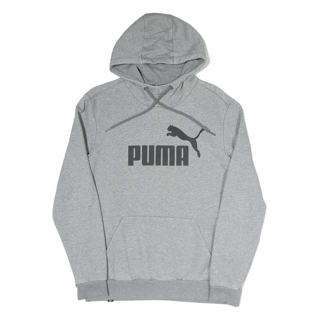 PUMA Mens Grey Hoodie S Cotton Blend Sportswear Casual Pullover