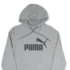 PUMA Mens Grey Hoodie S Cotton Blend Sportswear Casual Pullover