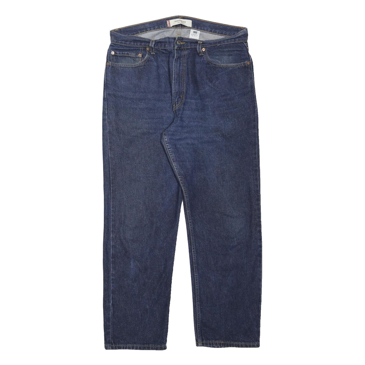 LEVI'S 505 Mens Jeans Blue Loose Straight Denim Medium W36 L30 Classic Zip