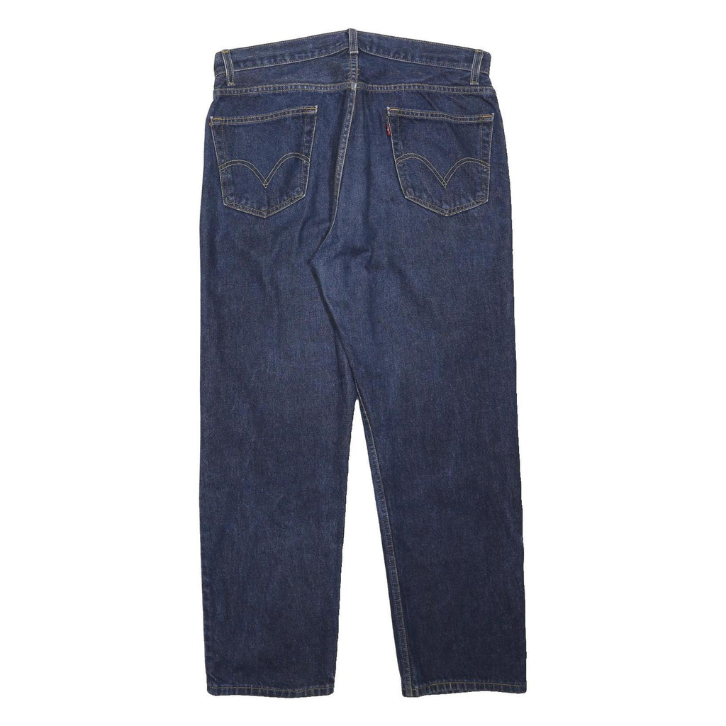 LEVI'S 505 Mens Jeans Blue Loose Straight Denim Medium W36 L30 Classic Zip