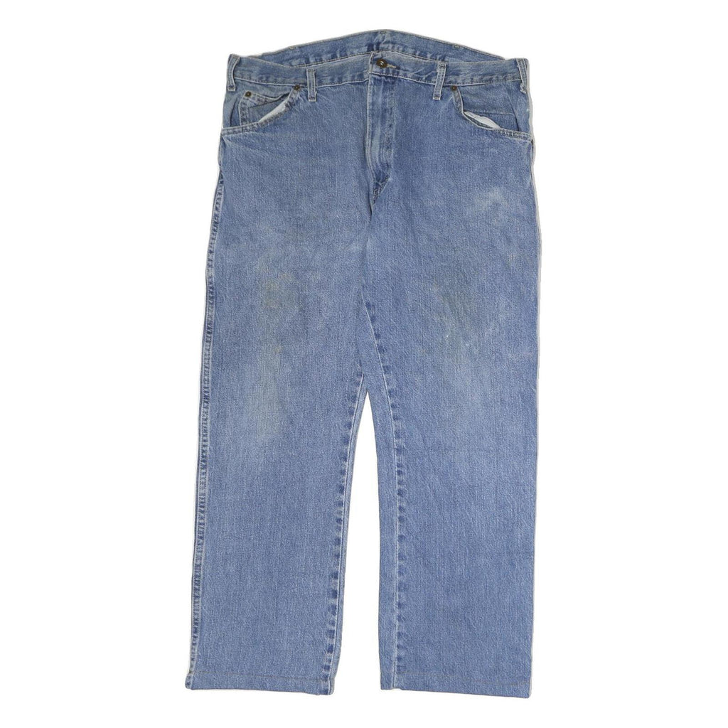 DICKIES Mens Jeans Blue Regular Straight Denim Medium W36 L28 Workwear Zip