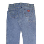 DICKIES Mens Jeans Blue Regular Straight Denim Medium W36 L28 Workwear Zip
