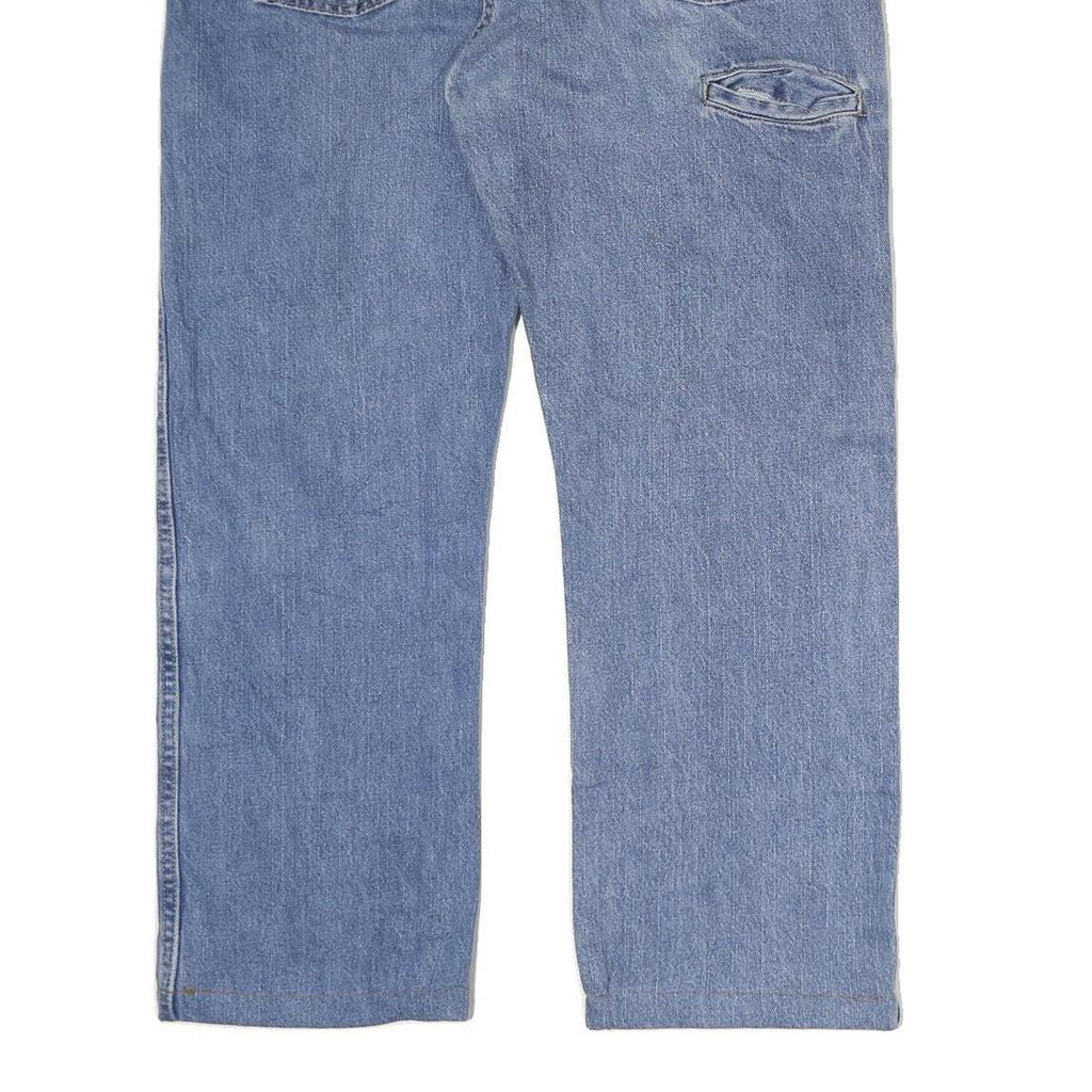 DICKIES Mens Jeans Blue Regular Straight Denim Medium W36 L28 Workwear Zip