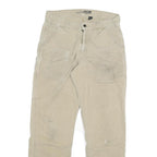 CARHARTT Mens Cotton Blend Beige Relaxed Straight Trousers W30 L30 Workwear