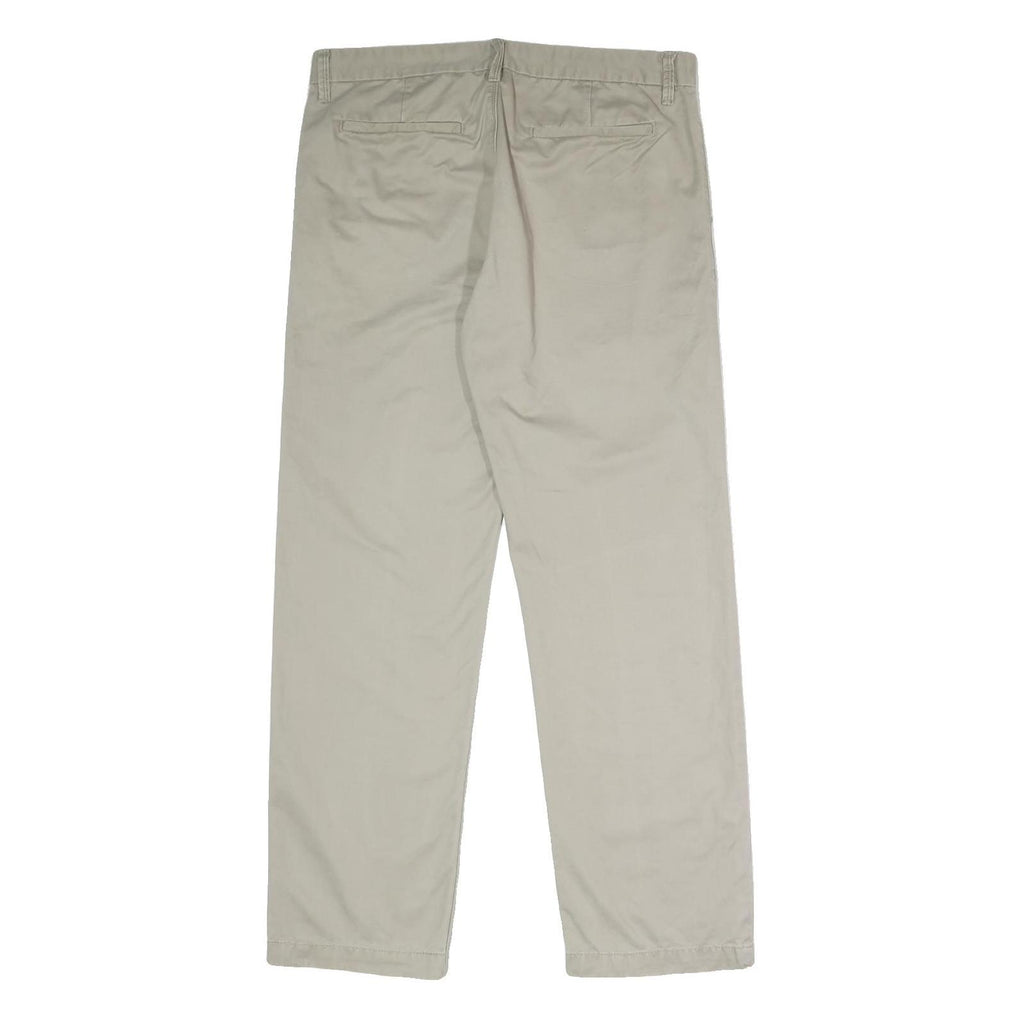 CALVIN KLEIN JEANS Mens Cotton Beige Regular Straight Trousers W34 L31 Casual