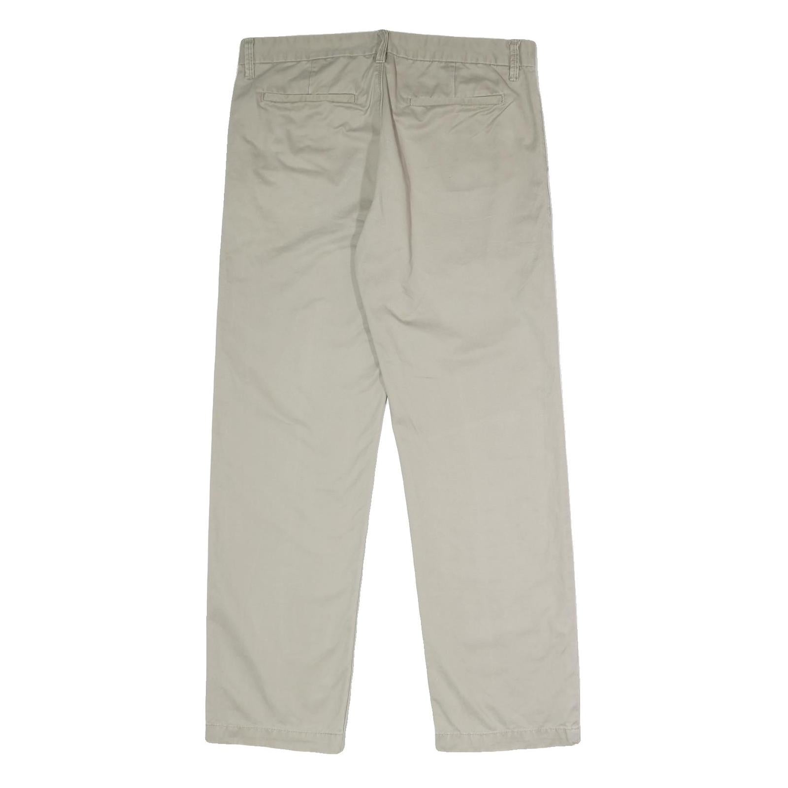 CALVIN KLEIN JEANS Mens Cotton Beige Regular Straight Trousers W34 L31 Casual