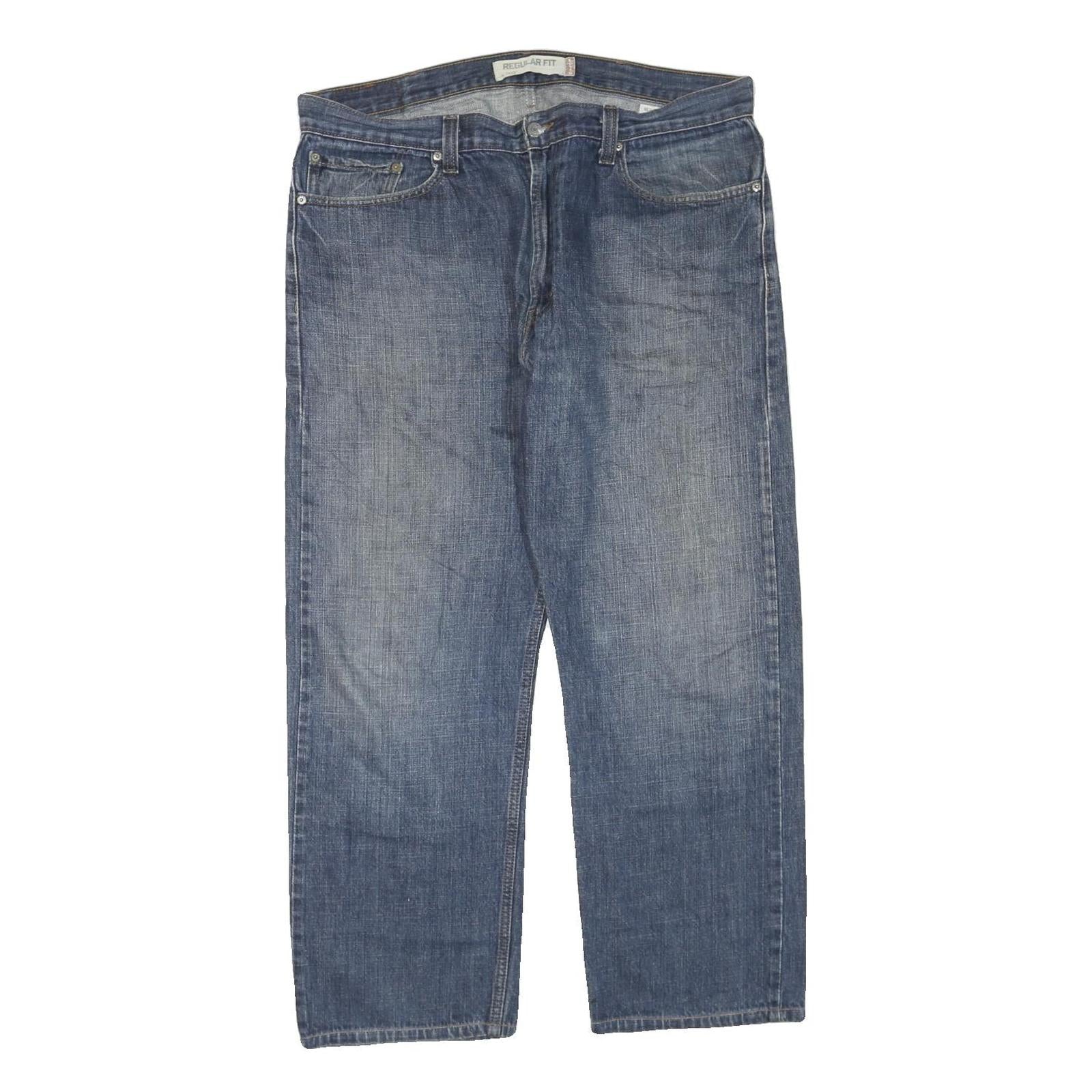 LEVI'S 505 Mens Jeans Blue Regular Straight Denim Medium W38 L30 Classic Fit Zip