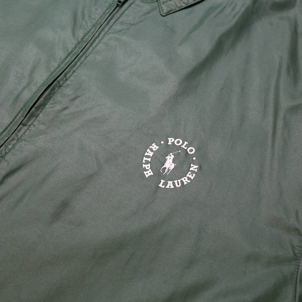 POLO RALPH LAUREN Mens Green Nylon Jacket L Lightweight Pullover Casual Zip