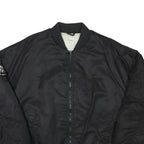 BILAL HASSANI Mens Black Bomber Jacket M Polyester Blend Plain Zip Casual