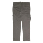 ENGBERS Mens Cotton Blend Grey Regular Fit Straight Leg Trousers W36 L31 Casual