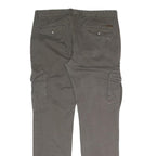 ENGBERS Mens Cotton Blend Grey Regular Fit Straight Leg Trousers W36 L31 Casual