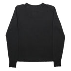 ABERCROMBIE & FITCH Mens Black Graphic T-Shirt M Long Sleeve Crew Neck Cotton