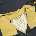 HELLY HANSEN Womens Black & Gold Outdoor Zip Jacket M Polyamide Hooded