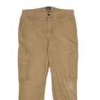 ONLY Mens Cotton Blend Beige Regular Cargo Trousers W32 L28 Zip Closure Casual