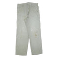 CARHARTT Mens Relaxed Fit Beige Workwear Trousers W33 L30 Cotton Blend Zip