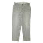 G GABALDI Mens Cotton Blend Grey Regular Fit Straight Leg Trousers W34 L31 Smart