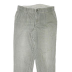 G GABALDI Mens Cotton Blend Grey Regular Fit Straight Leg Trousers W34 L31 Smart