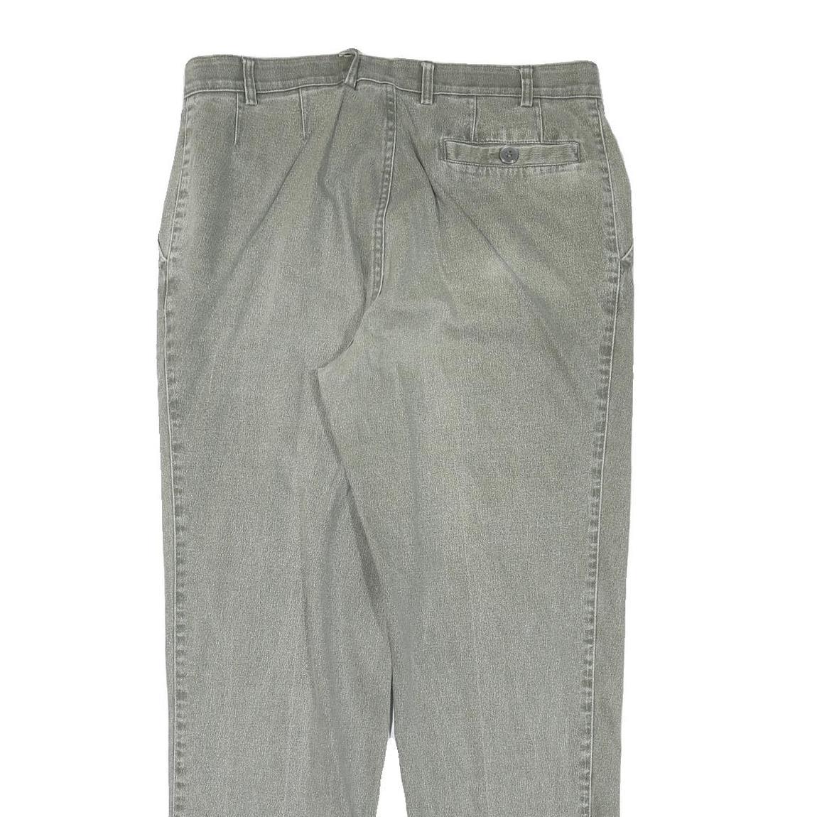 G GABALDI Mens Cotton Blend Grey Regular Fit Straight Leg Trousers W34 L31 Smart