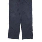 DICKIES Mens Cotton Blend Navy Regular Leg Trousers W32 L31 Zip Closure Workwear