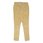 LEVI'S Womens Cotton Blend Beige Slim Skinny Trousers W29 L30 Button Closure