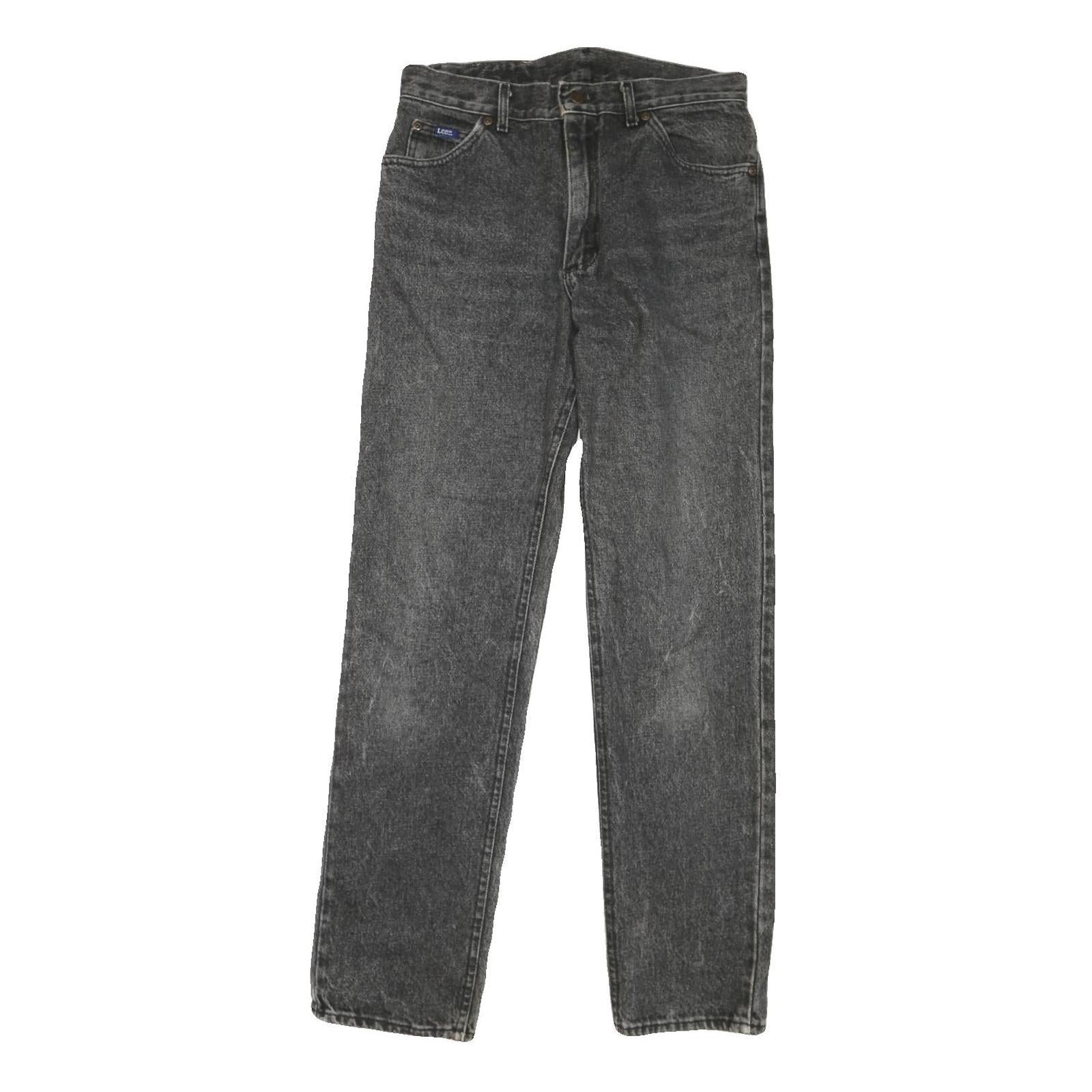 LEE Womens Regular Fit Straight Leg Denim Dark Wash Jeans W30 L31 Classic Style