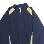 RUSSELL ATHLETIC Mens Navy & Pale Yellow Zip Jacket L Polyester Sportswear