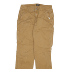 DICKIES Mens Cotton Blend Slim Tapered Beige Workwear Trousers W28 L31