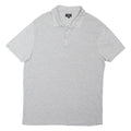 RIVER ISLAND Mens Grey Short Sleeve Polo Shirt XL Plain Cotton Blend Casual