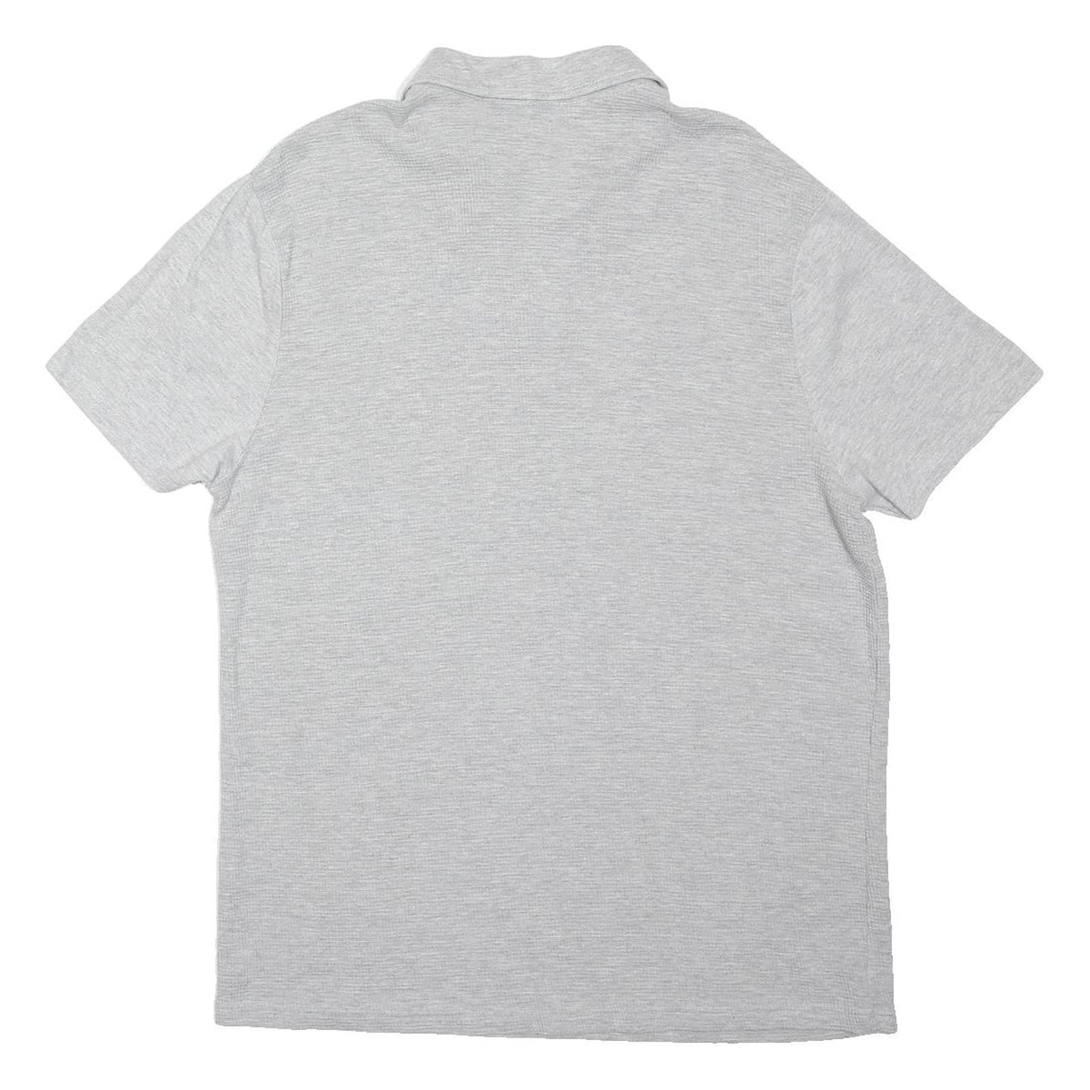 RIVER ISLAND Mens Grey Short Sleeve Polo Shirt XL Plain Cotton Blend Casual