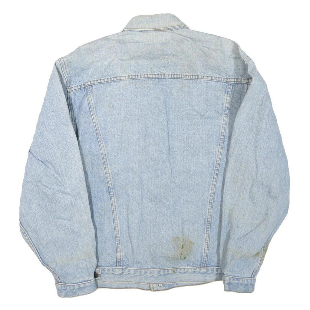 LEVI'S Mens Blue Cotton Blend Denim Jacket L Button Closure Classic Fit Casual