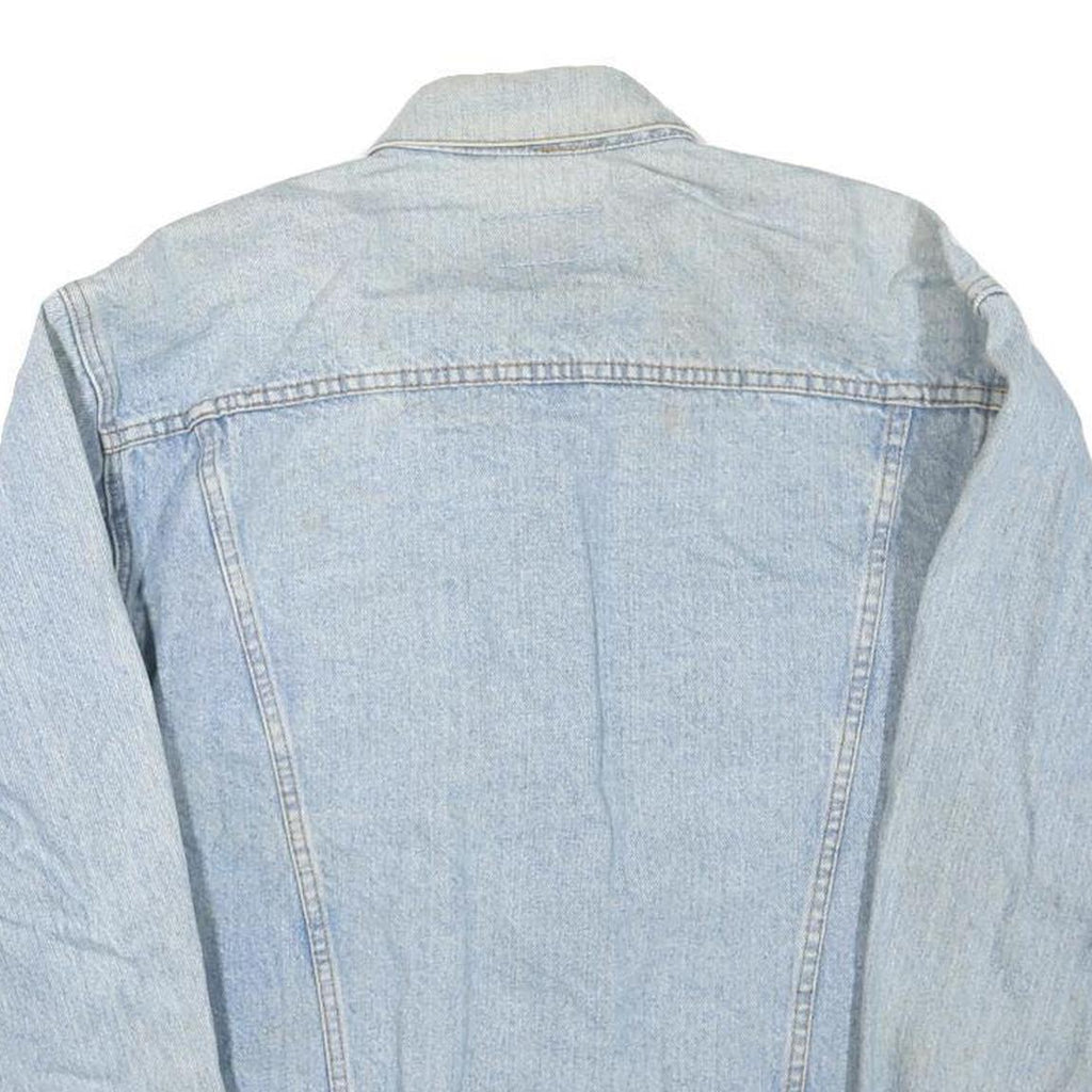 LEVI'S Mens Blue Cotton Blend Denim Jacket L Button Closure Classic Fit Casual