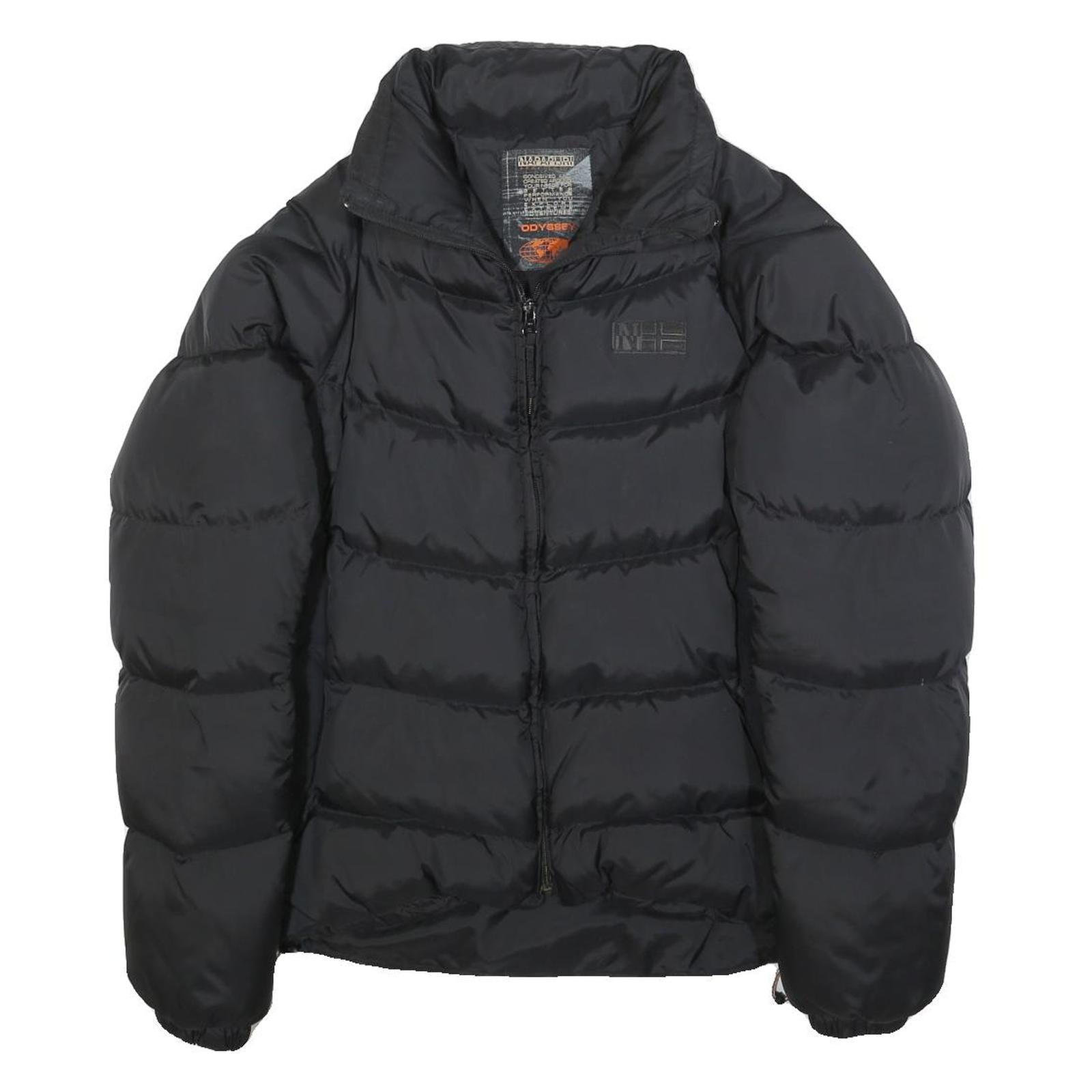 NAPAPIJRI Mens Black S Puffer Jacket Polyamide Zip Borealis Winter Outerwear