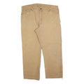 DICKIES Mens Jeans Beige Relaxed Loose Denim W44 L32 Workwear Utility Zip