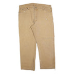 DICKIES Mens Jeans Beige Relaxed Loose Denim W44 L32 Workwear Utility Zip