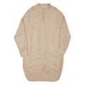 ZARA Womens Shirt Dress Beige Long Sleeve Short S
