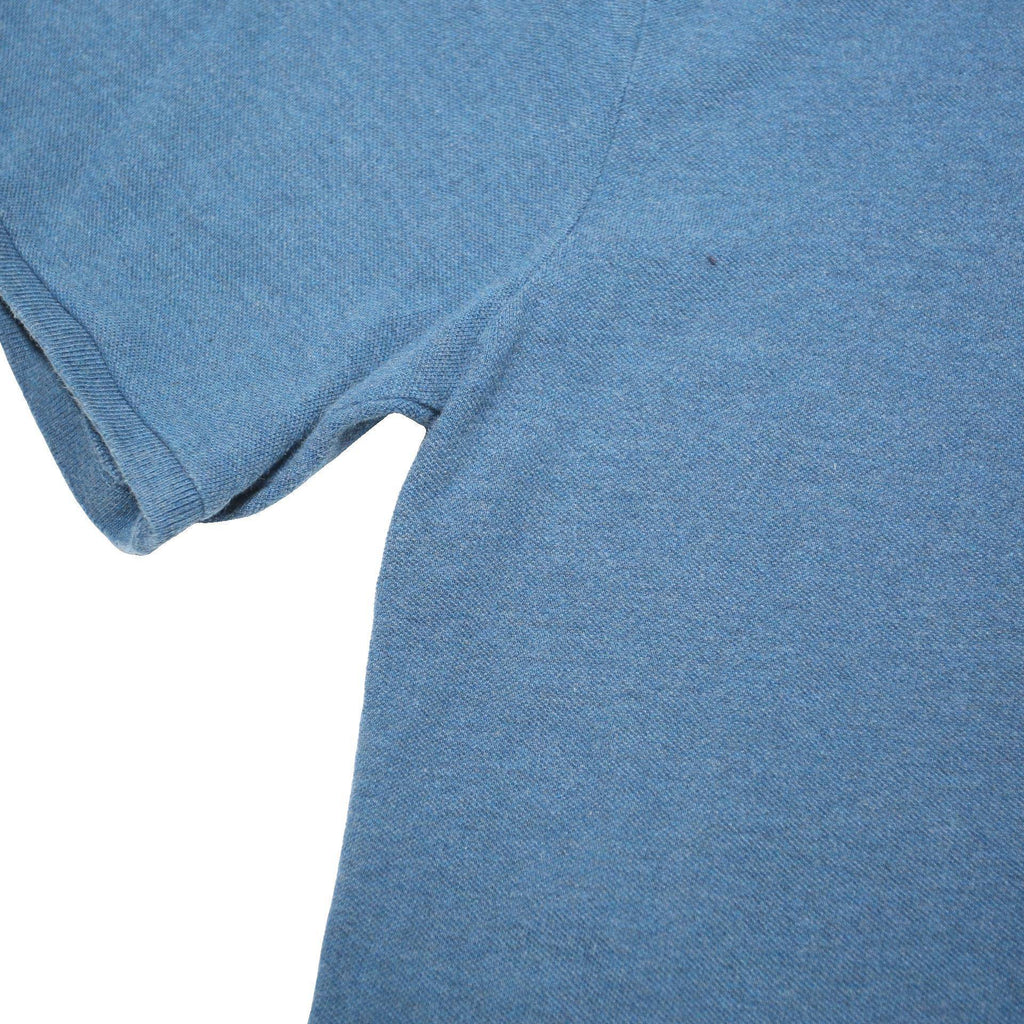 TOMMY HILFIGER Mens Blue Short Sleeve Plain XL Cotton Blend Polo Shirt Casual