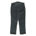 CALVIN KLEIN Womens Cotton Blend Black Regular Fit Straight Leg Trousers W26 L23