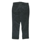 CALVIN KLEIN Womens Cotton Blend Black Regular Fit Straight Leg Trousers W26 L23