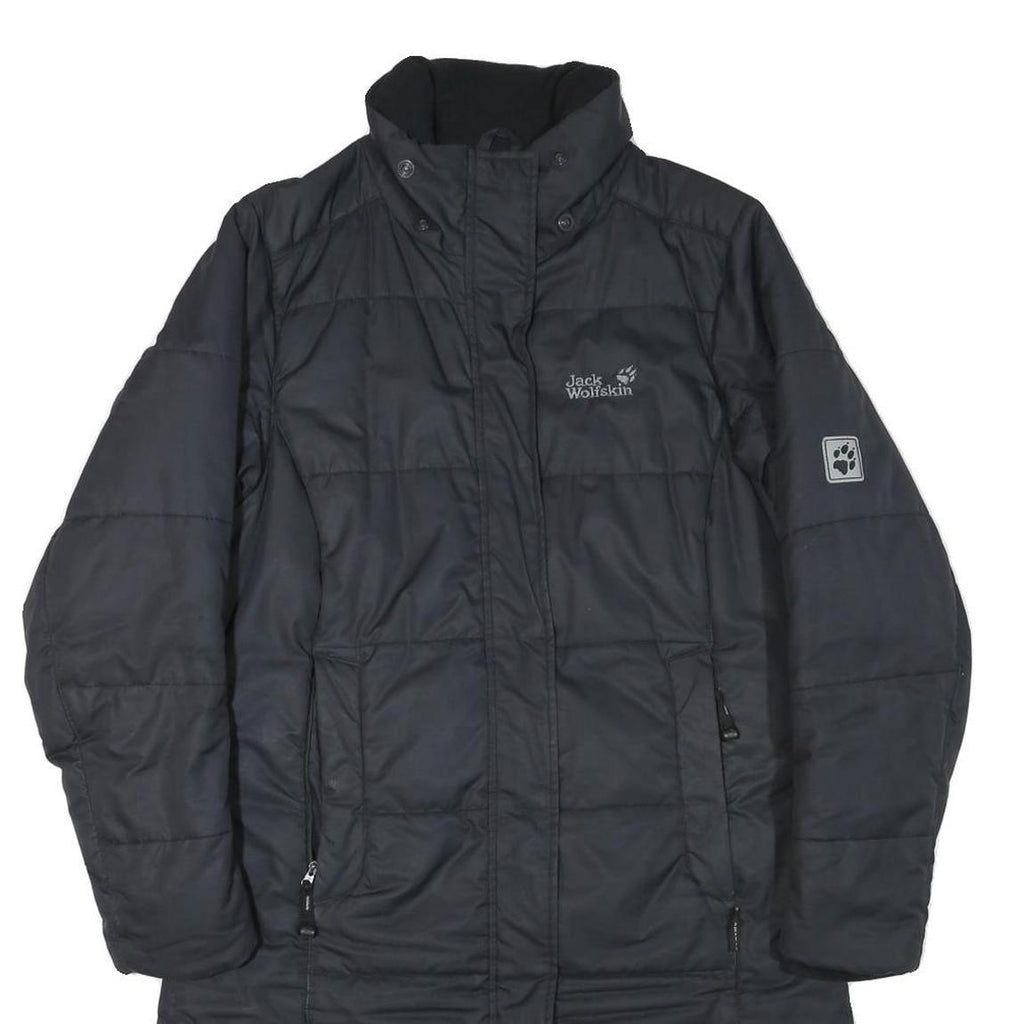 JACK WOLFSKIN Womens Black Quilted Jacket S Polyester Blend Zip Outdoor Warm