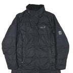 JACK WOLFSKIN Womens Black Quilted Jacket S Polyester Blend Zip Outdoor Warm