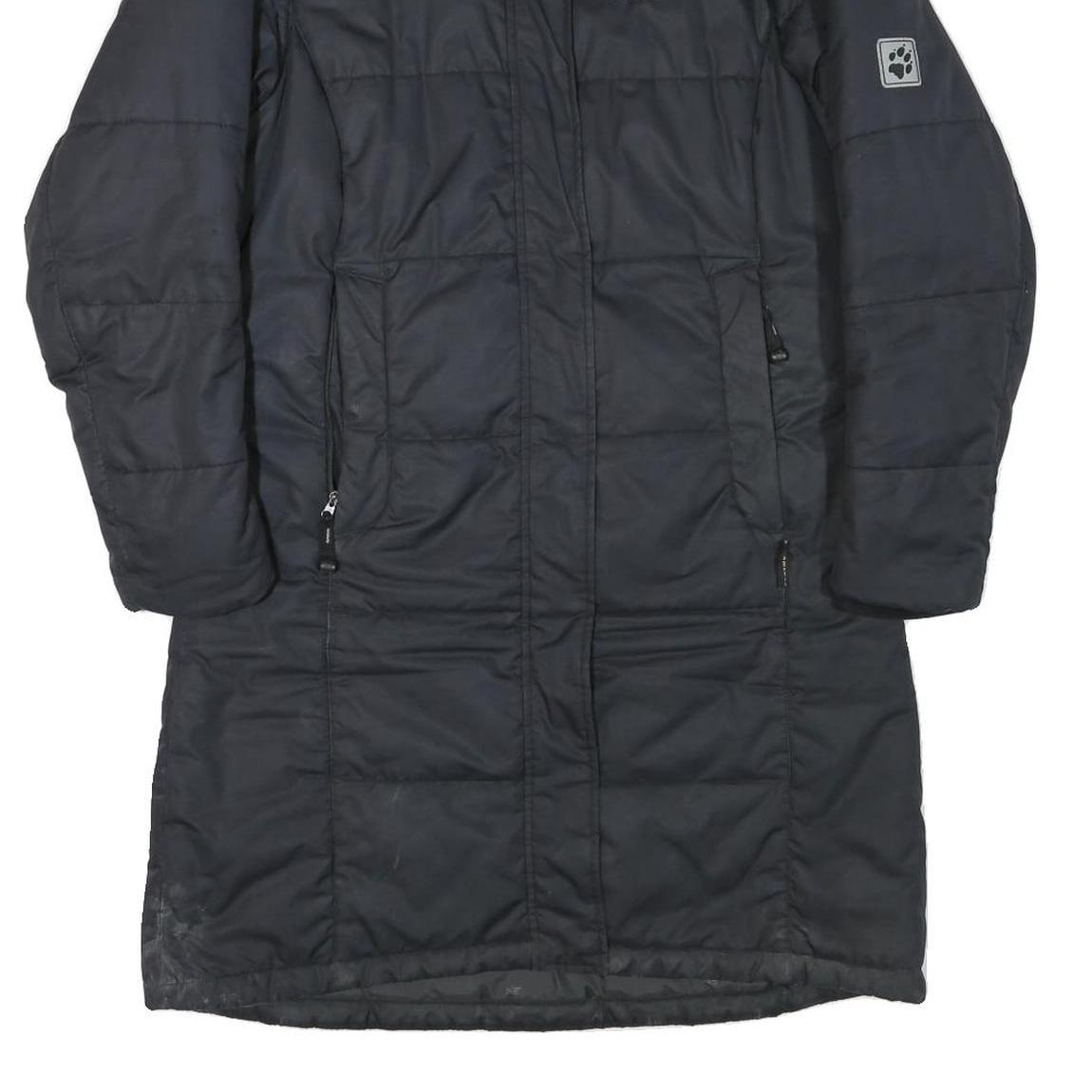 JACK WOLFSKIN Womens Black Quilted Jacket S Polyester Blend Zip Outdoor Warm